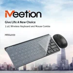 MeeTion Mini4000 Wireless Keyboard Mouse Combo For PC & Laptop, White